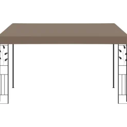 Seinään kiinnitettävä huvimaja 4x3x2,5 m harmaanruskea