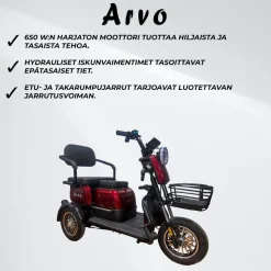 Senioriskootteri Arvo P250, eri värejä