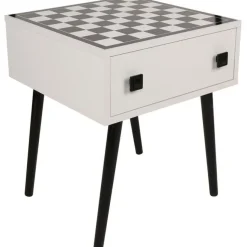 Shakkipöytä Linento Furniture Chesso, 50x50cm, musta/valkoinen