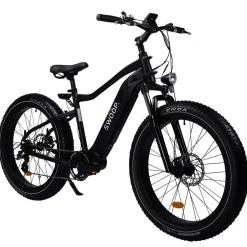 Sähkömaastopyörä Swoop Fatbike Attacker, 26x4", 7 vaihdetta, musta