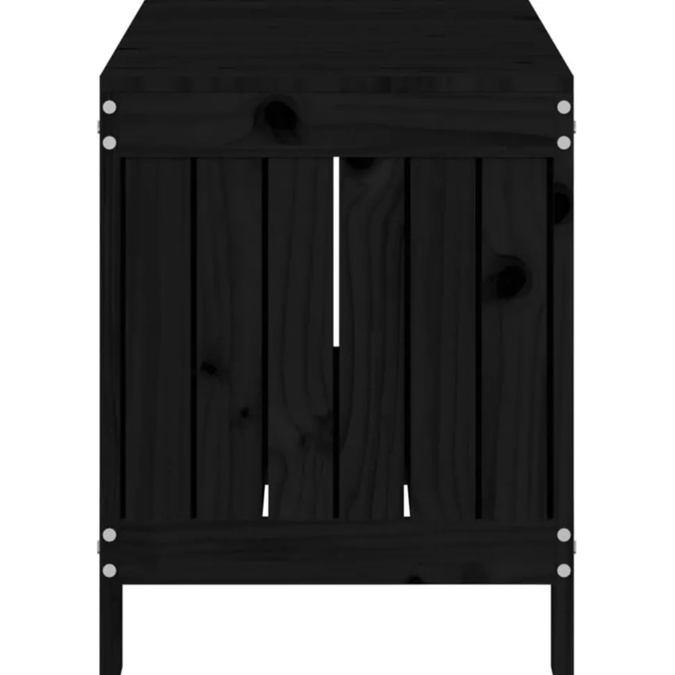 Säilytyslaatikko musta 76x42,5x54 cm, mänty