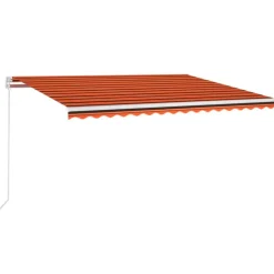 Sisäänkelattava markiisi 2 LEDillä 300x250cm sininen/valkoinen
