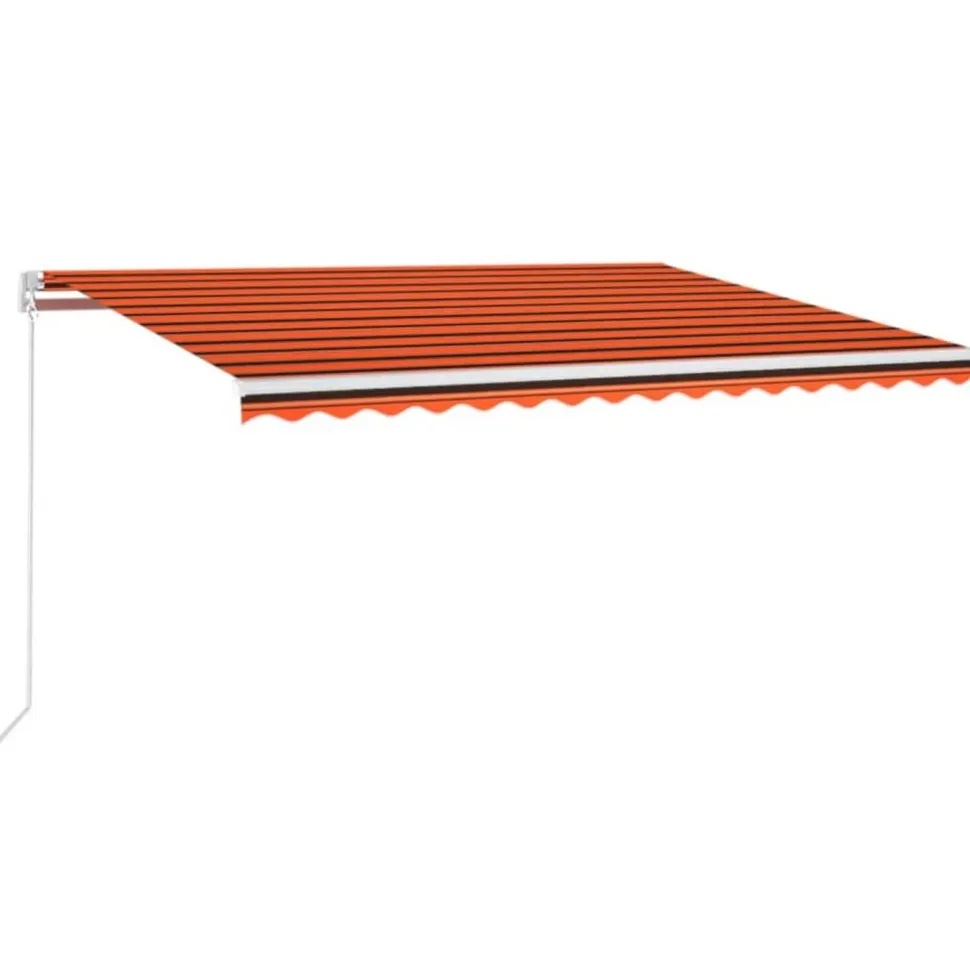 Sisäänkelattava markiisi 2 LEDillä 300x250cm sininen/valkoinen
