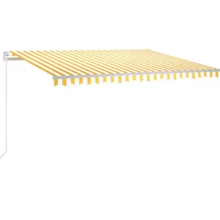 Sisäänkelattava markiisi 2 LEDillä 300x250cm sininen/valkoinen