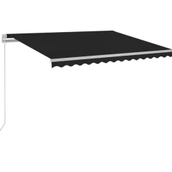 Sisäänkelattava markiisi 2 LEDillä 300x250cm sininen/valkoinen