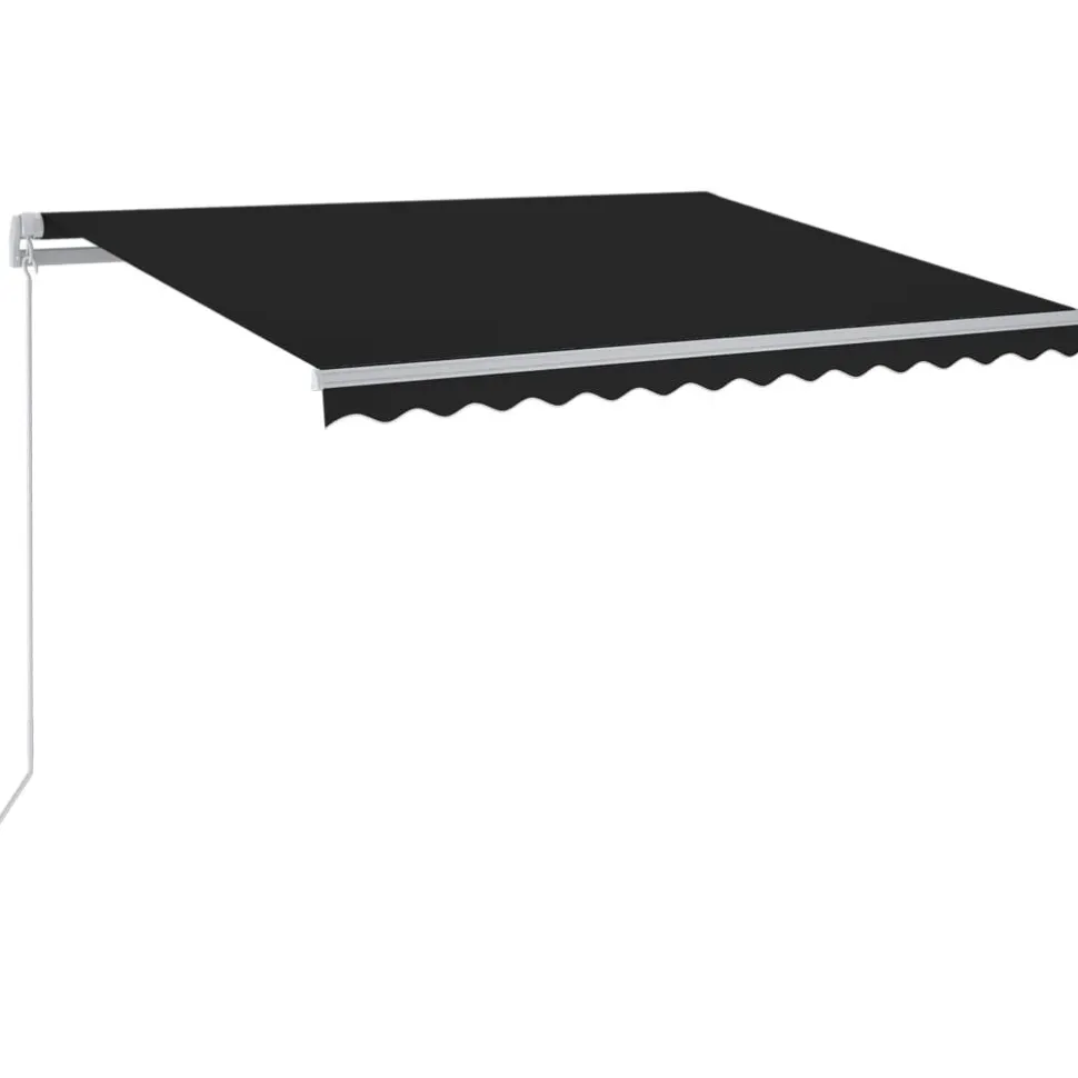 Sisäänkelattava markiisi 2 LEDillä 300x250cm sininen/valkoinen