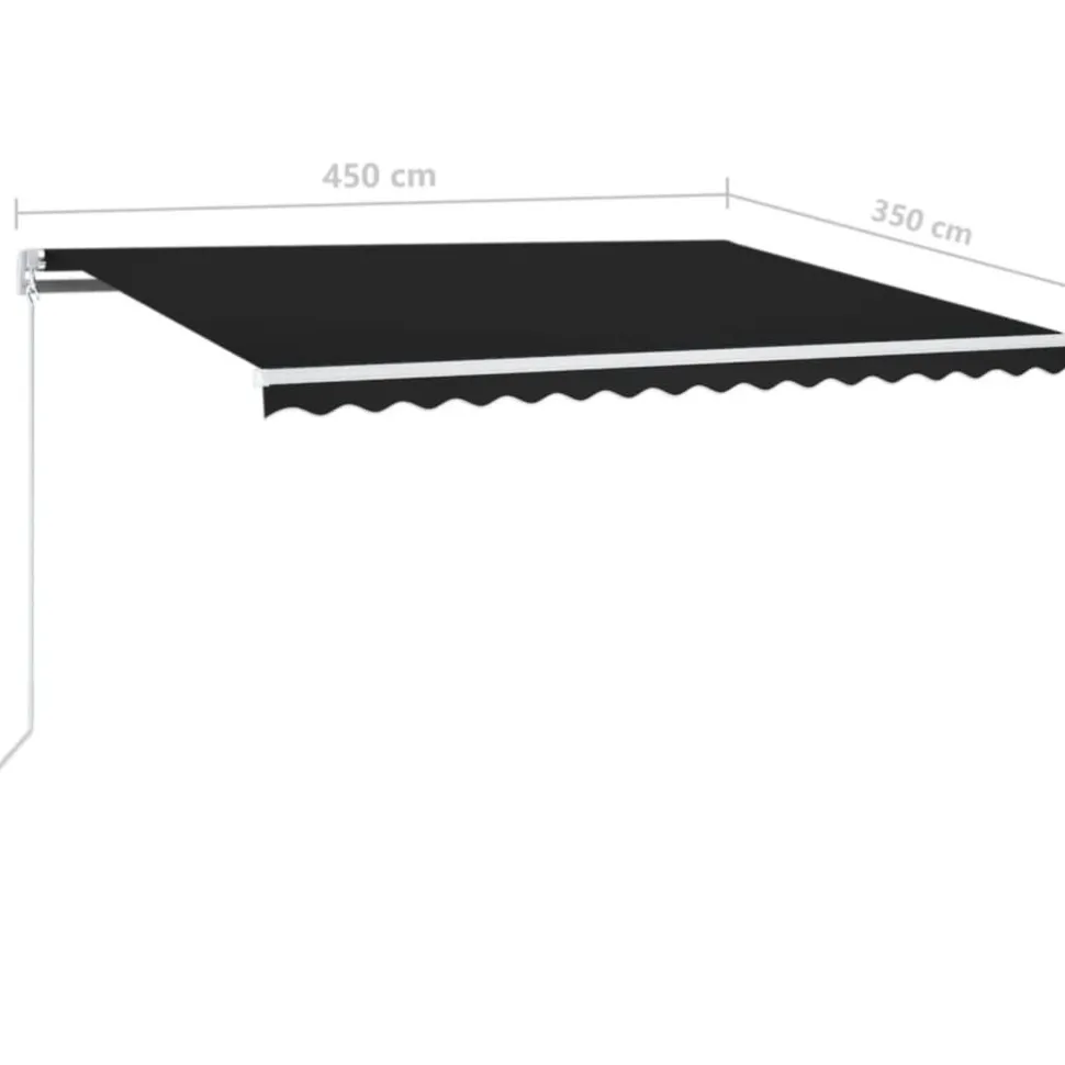 Sisäänkelattava markiisi 2 LEDillä 300x250cm sininen/valkoinen