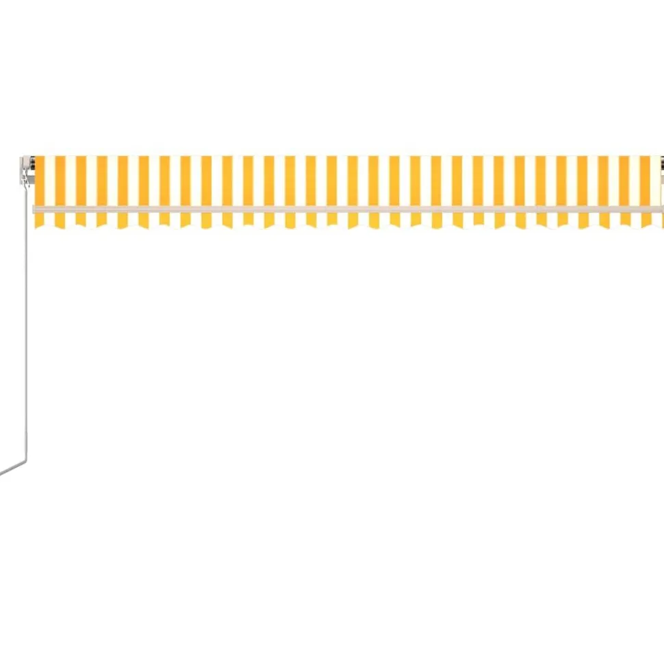 Sisäänkelattava markiisi 2 LEDillä 300x250cm sininen/valkoinen