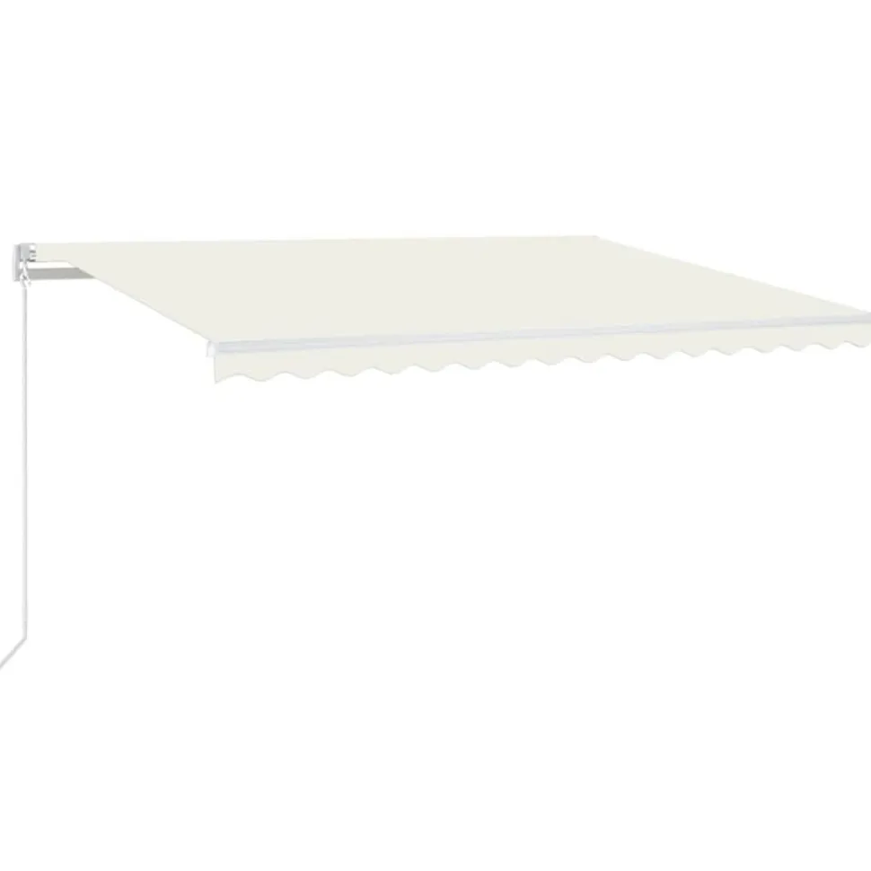 Sisäänkelattava markiisi 2 LEDillä 300x250cm sininen/valkoinen