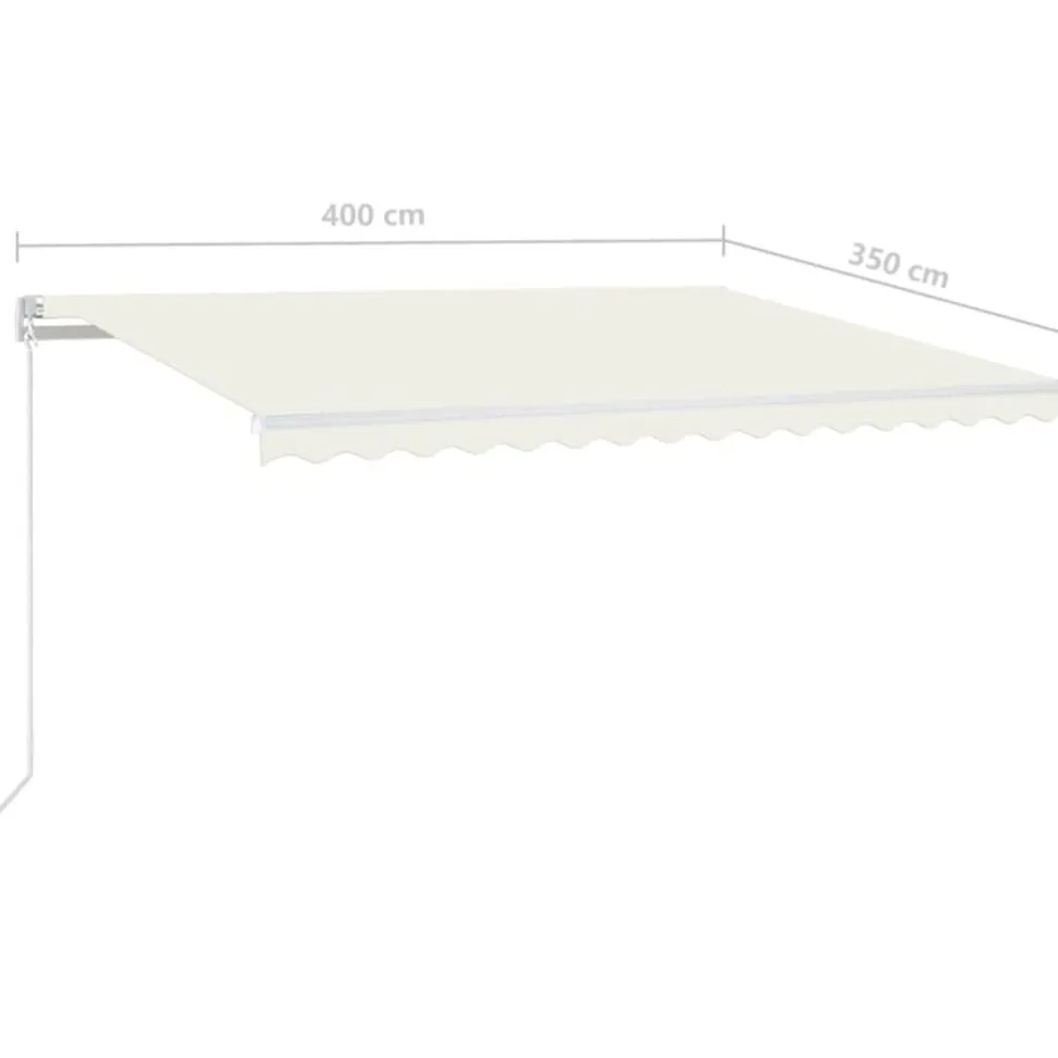 Sisäänkelattava markiisi 2 LEDillä 300x250cm sininen/valkoinen