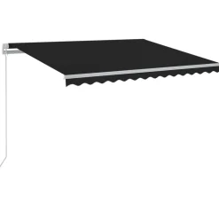 Sisäänkelattava markiisi 2 LEDillä 300x250cm sininen/valkoinen