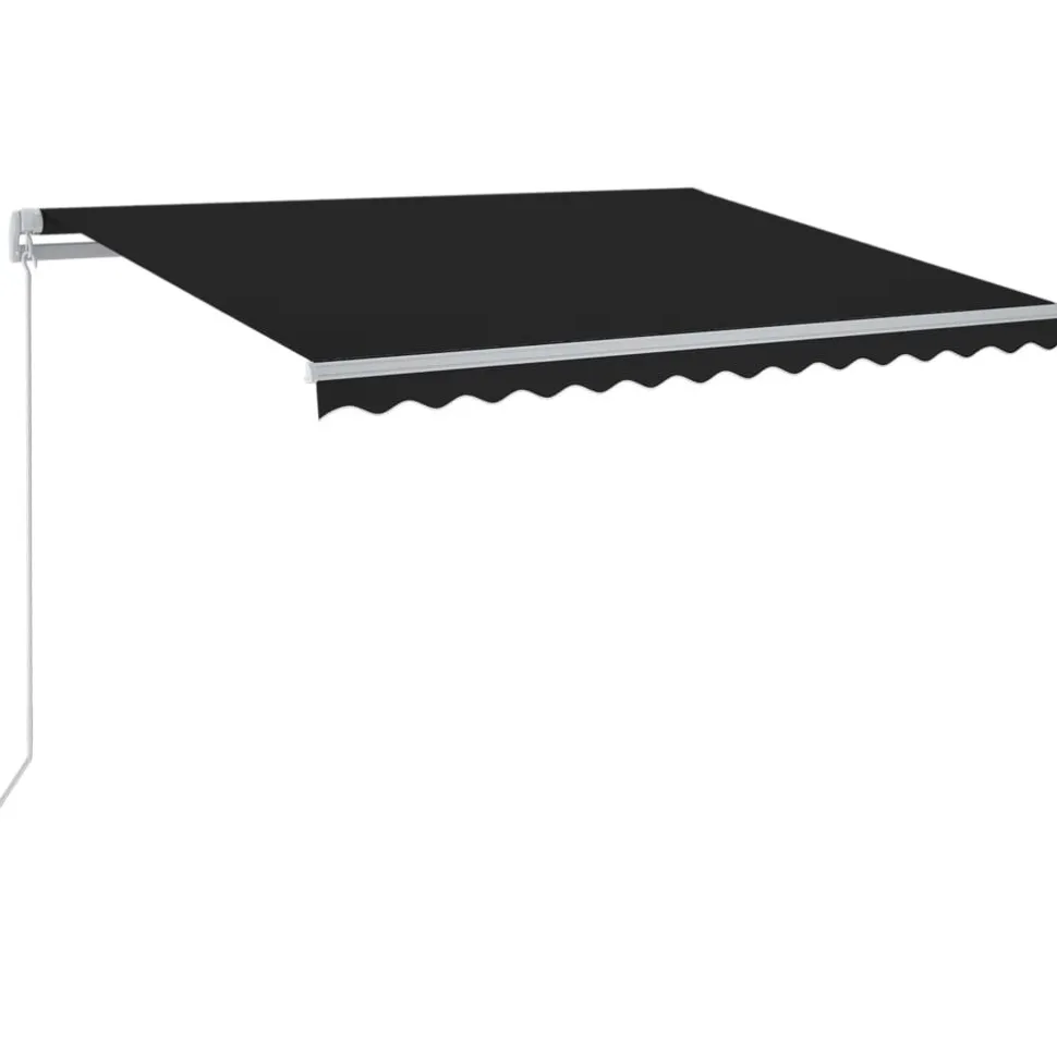 Sisäänkelattava markiisi 2 LEDillä 300x250cm sininen/valkoinen