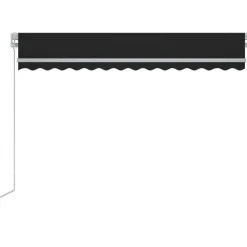 Sisäänkelattava markiisi 2 LEDillä 300x250cm sininen/valkoinen