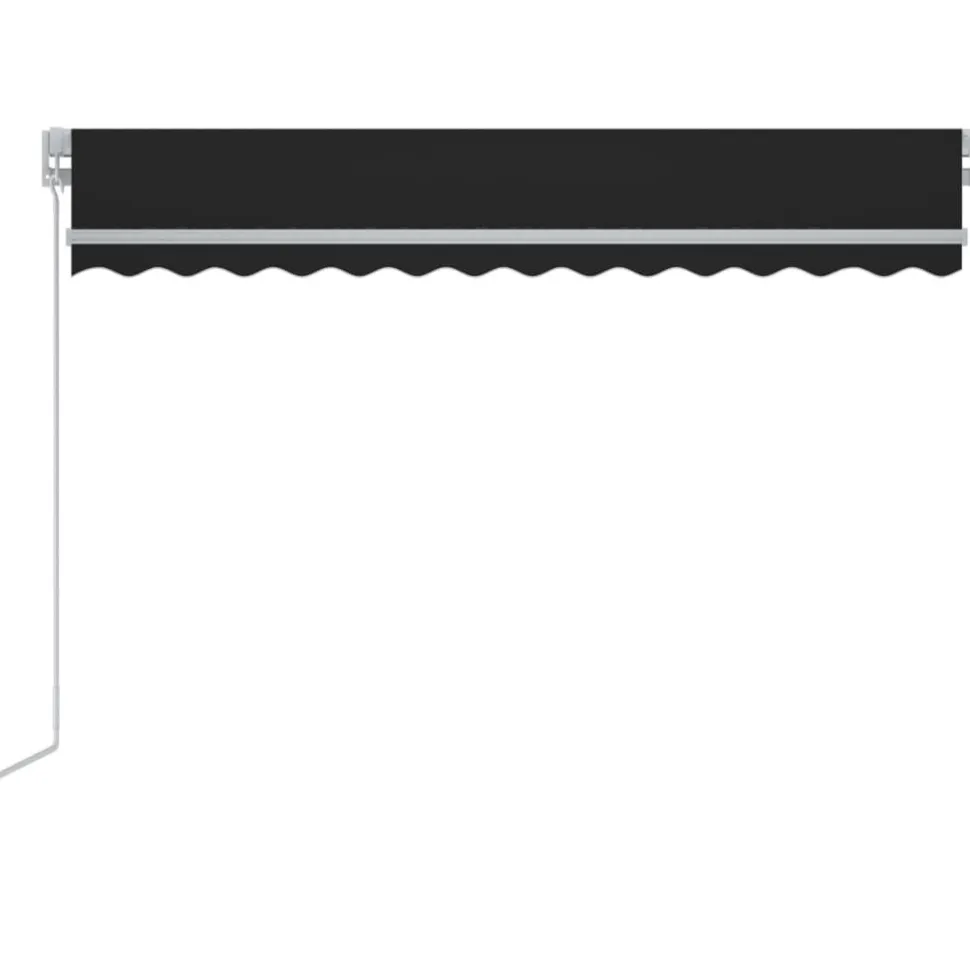 Sisäänkelattava markiisi 2 LEDillä 300x250cm sininen/valkoinen