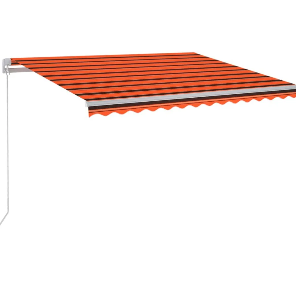 Sisäänkelattava markiisi 2 LEDillä 300x250cm sininen/valkoinen
