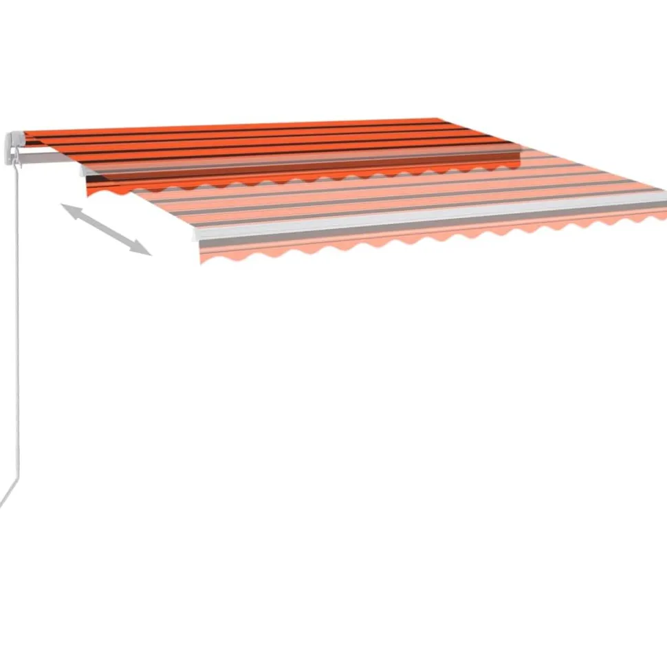 Sisäänkelattava markiisi 2 LEDillä 300x250cm sininen/valkoinen