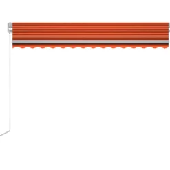 Sisäänkelattava markiisi 2 LEDillä 300x250cm sininen/valkoinen