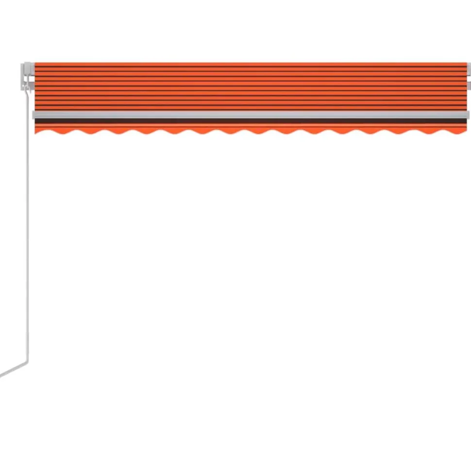 Sisäänkelattava markiisi 2 LEDillä 300x250cm sininen/valkoinen