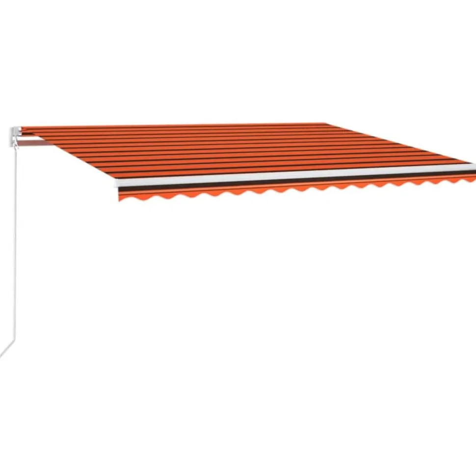 Sisäänkelattava markiisi 2 LEDillä 300x250cm sininen/valkoinen