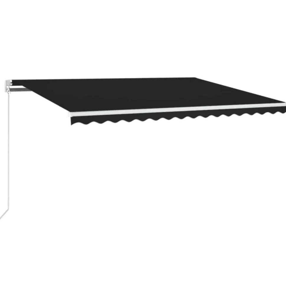 Sisäänkelattava markiisi 2 LEDillä 300x250cm sininen/valkoinen