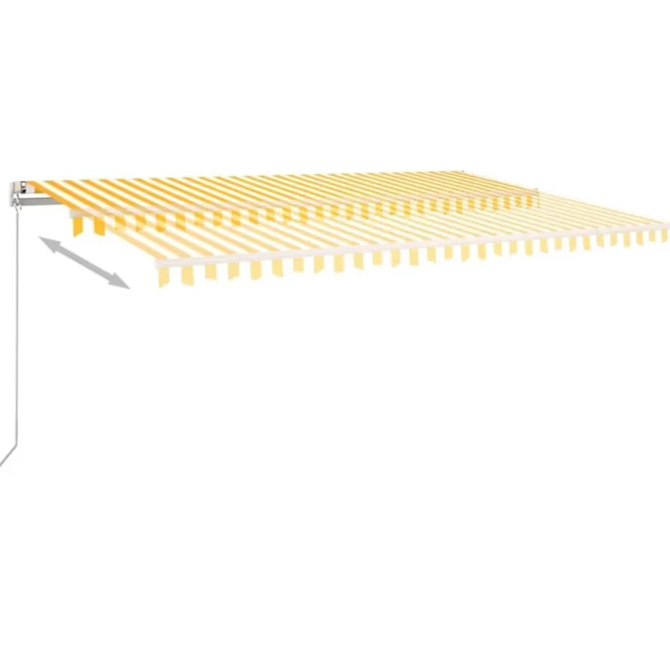 Sisäänkelattava markiisi 2 LEDillä 300x250cm sininen/valkoinen