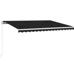 Sisäänkelattava markiisi 2 LEDillä 300x250cm sininen/valkoinen