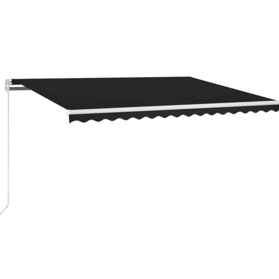 Sisäänkelattava markiisi 2 LEDillä 300x250cm sininen/valkoinen
