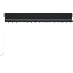 Sisäänkelattava markiisi 2 LEDillä 300x250cm sininen/valkoinen