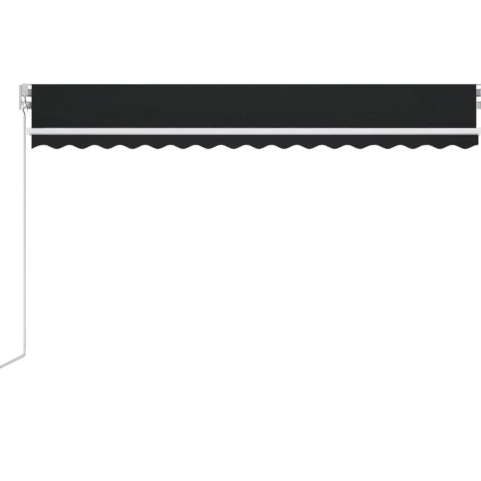 Sisäänkelattava markiisi 2 LEDillä 300x250cm sininen/valkoinen