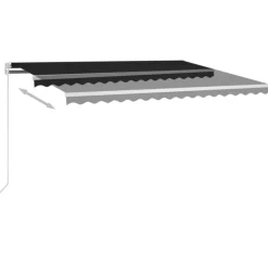 Sisäänkelattava markiisi 2 LEDillä 300x250cm sininen/valkoinen