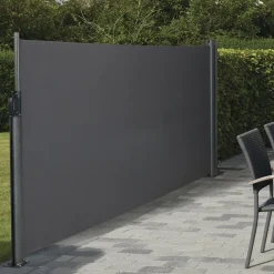 Sisäänvedettävä sivumarkiisi Hortus, 160x400cm, yksisuuntainen, antrasiitinharmaa