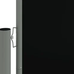 Sisäänvedettävä sivumarkiisi 117x1200 cm musta