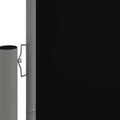 Sisäänvedettävä sivumarkiisi 117x1200 cm musta