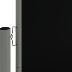Sisäänvedettävä sivumarkiisi 117x1200 cm musta