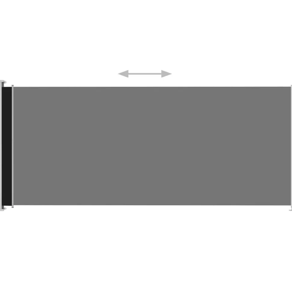 Sisäänvedettävä terassin sivumarkiisi 2 220x500 cm musta