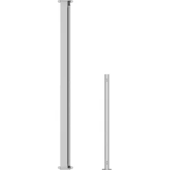 Sisäänvedettävä terassin sivumarkiisi 2 220x500 cm musta
