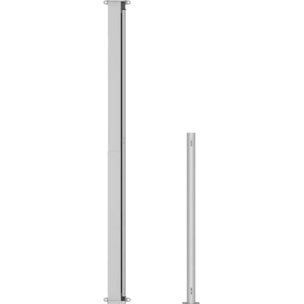 Sisäänvedettävä terassin sivumarkiisi 2 220x500 cm musta
