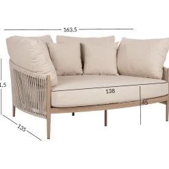 Sohva Home4You MEDINA 163,5x135xK71,5 cm