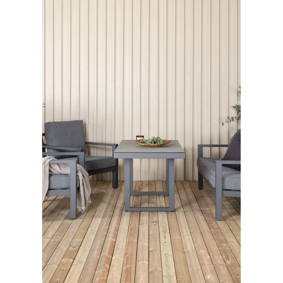 Sohvaryhmä Venture Home Barcelona, 3-istuttava sohva + 2 lepotuolia + sohvapöytä, harmaa