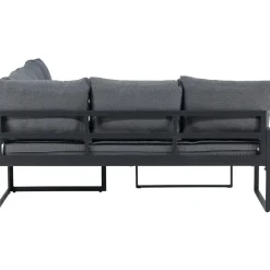 Sohvaryhmä Venture Home Zingaro, 5-istuttava kulmasohva + sohvapöytä, musta/harmaa