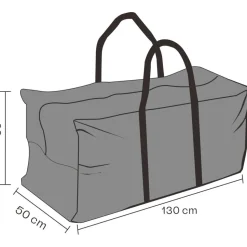 Suojakassi ulkokalusteiden pehmusteille Brafab, 130x50x60cm, vettä hylkivä, musta