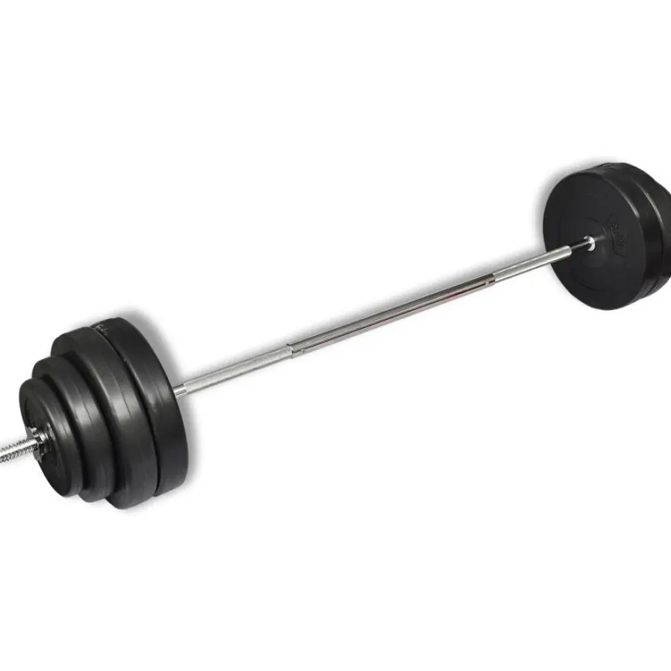 Suora painonnostotanko ja painot, 60kg