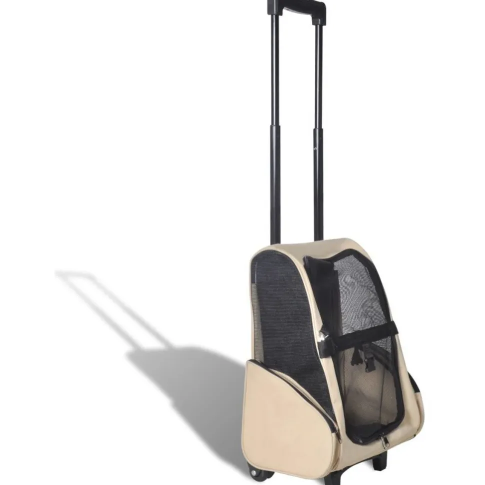 Taitettava lemmikkikärry, monikäyttöinen, beige