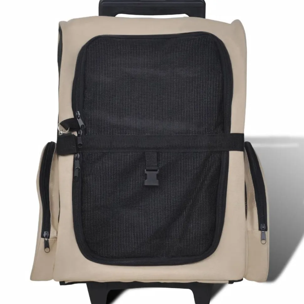 Taitettava lemmikkikärry, monikäyttöinen, beige