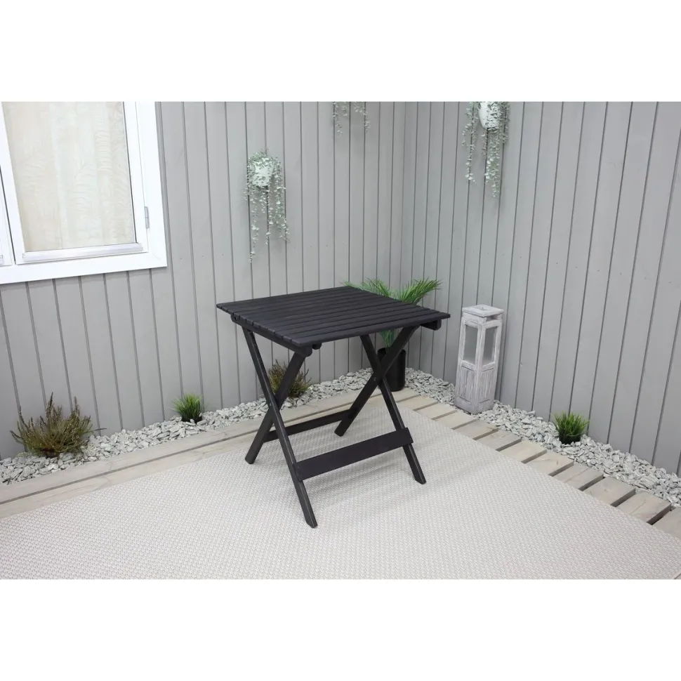 Taitettava puutarhapöytä Baltic Garden Wilma 65x65cm er värejä