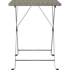 Taitettava bistropöytä ruskea 55x54x71 cm polyrottinki
