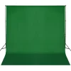 Taustakangas puuvilla, chromakey, 300x300 cm, vihreä