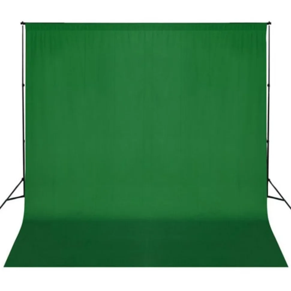 Taustakangas puuvilla, chromakey, 300x300 cm, vihreä