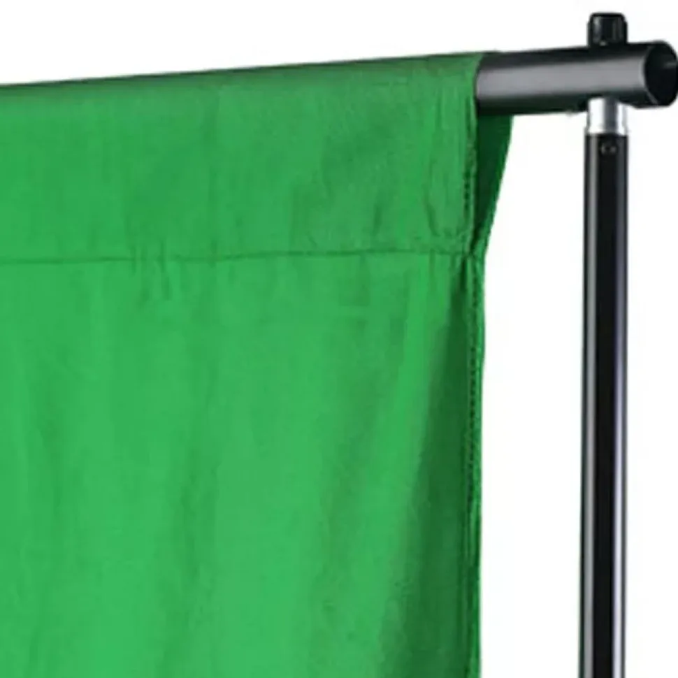 Taustakangas puuvilla, chromakey, 300x300 cm, vihreä