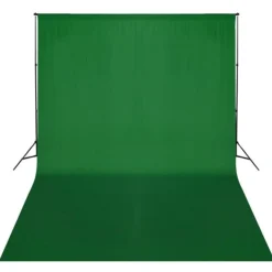 Taustakangas puuvilla, chromakey, 500x300 cm, vihreä